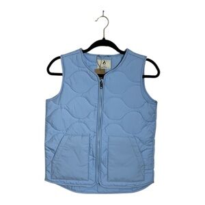 Amazon Light Blue Lightweight Puffer Vest Size Large (10) NWT NEW